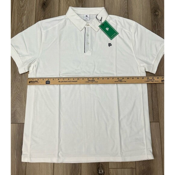 Flint Park White Short Sleeve Match Polo Mens XL NWT Golf/Tennis/Pickleball - Picture 9 of 9